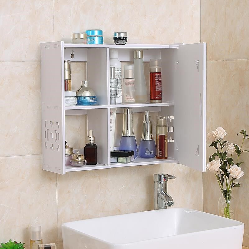浴室镜柜挂墙式卫生间洗漱台镜子带置物架壁挂厕所洗手间现代简约