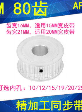 优质同步带轮5M80齿 带宽15/20 内孔10/12/15/19/20/25同步轮现货