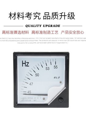6C2 6L2频率表0-50HZ赫兹表直流DC10V型4-20MA电流电压表45-55HZ
