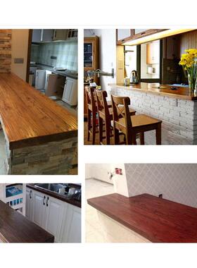 实木桌面板可订隔板面板可订板面台板榆木木板办公台吧面板餐桌台