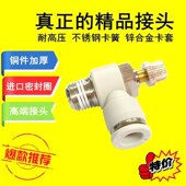 ASL4 亚德客型白色节流阀调速L型调节阀