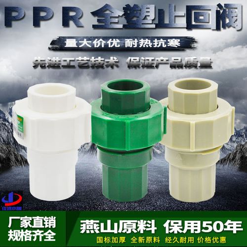 PPR止回阀活接头20 4分25 6分32 40 50 63水管管材管件配件