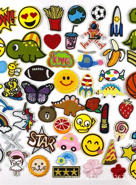 跨境新款徽章刺绣贴patch布贴黑色装饰布贴翅膀黑布熨烫贴补丁贴