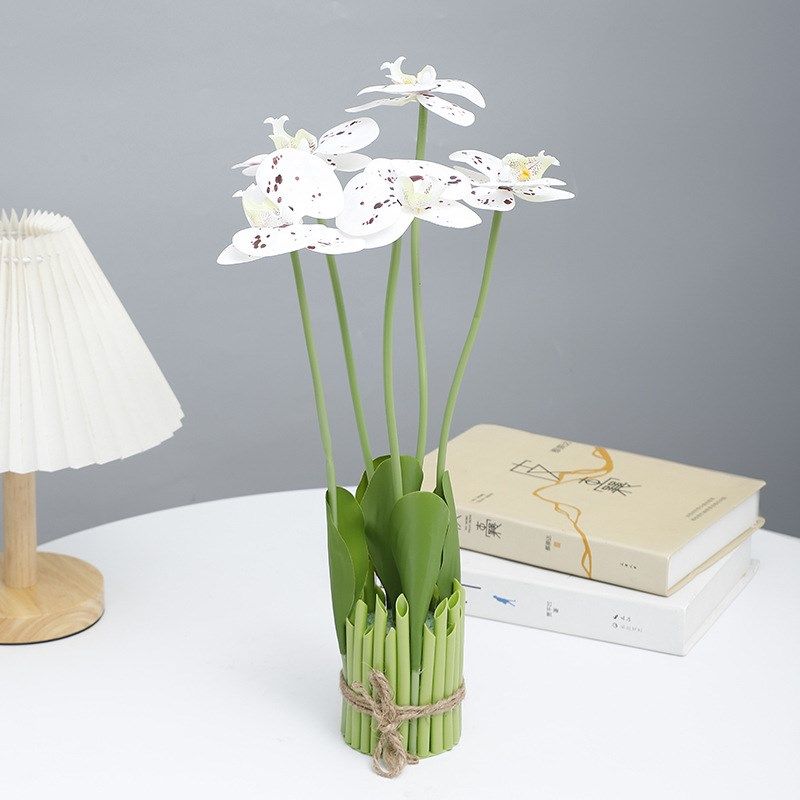 现货蝴蝶兰仿真花配件婚庆家居装饰拍摄摆件假花束仿真花装饰配件