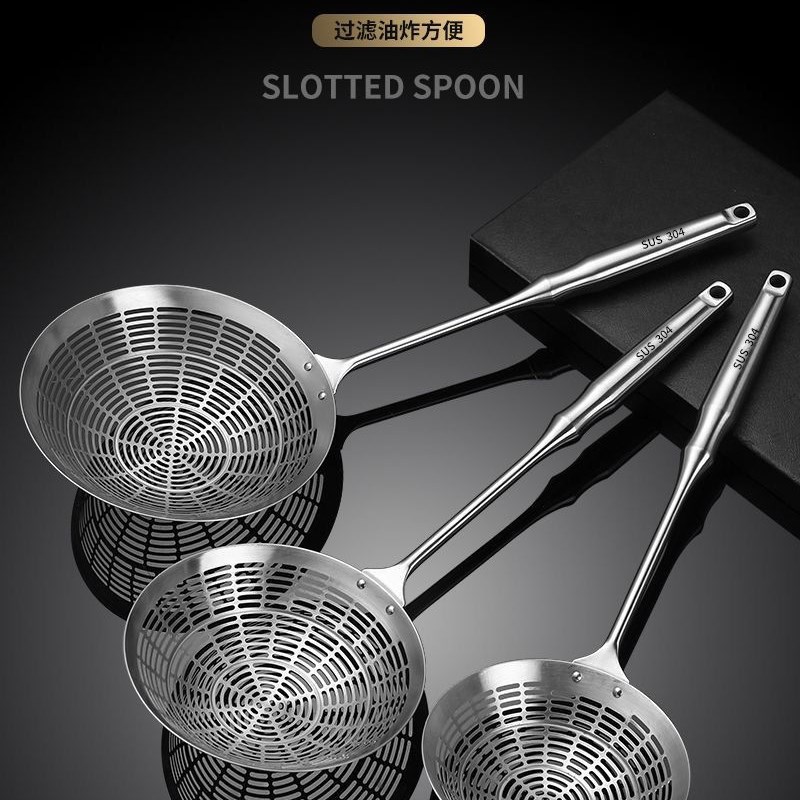 不锈钢漏勺304家用捞面滤网油炸C过滤勺笊篱厨房捞水饺勺火锅线漏