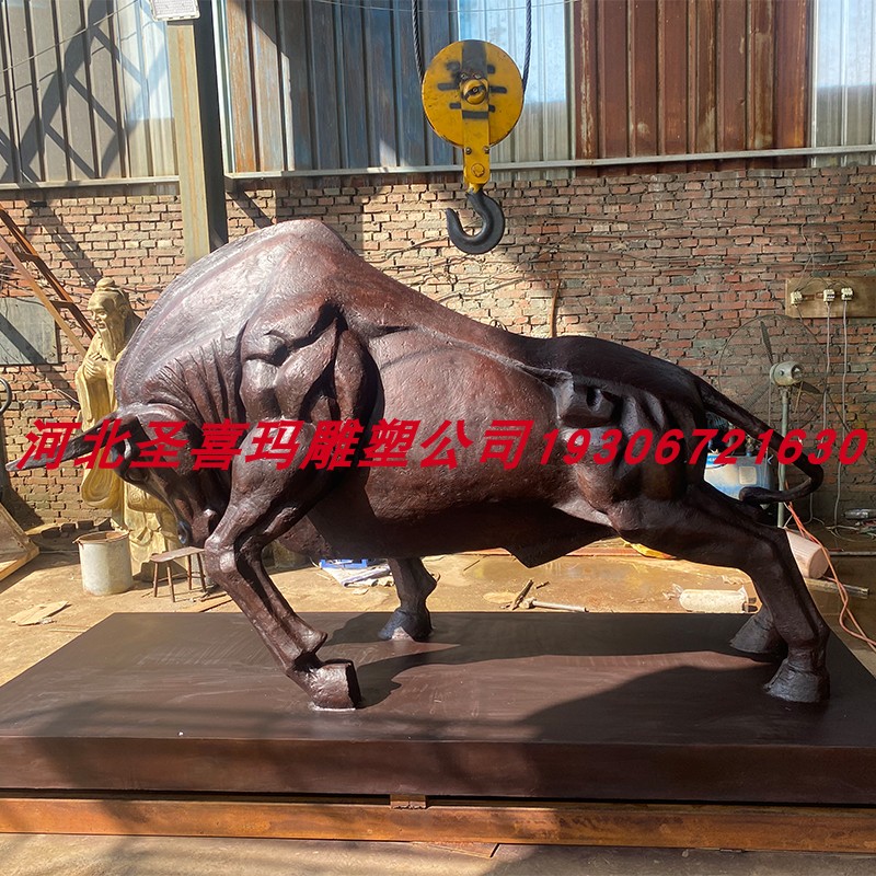 定制大型纯铜铸铜耕地牛s奋斗牛水牛古镇商业街公园景区草坪摆件