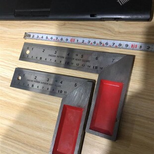 库存出口货 重型15--20MM 宽把铸铁角尺 英寸公制两面刻度