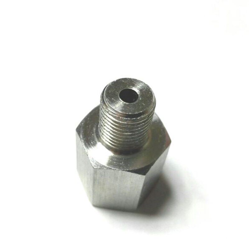 不锈钢变换接头 内螺纹m14x1.5 外螺纹m10x1 总长29mm 压力25mpa
