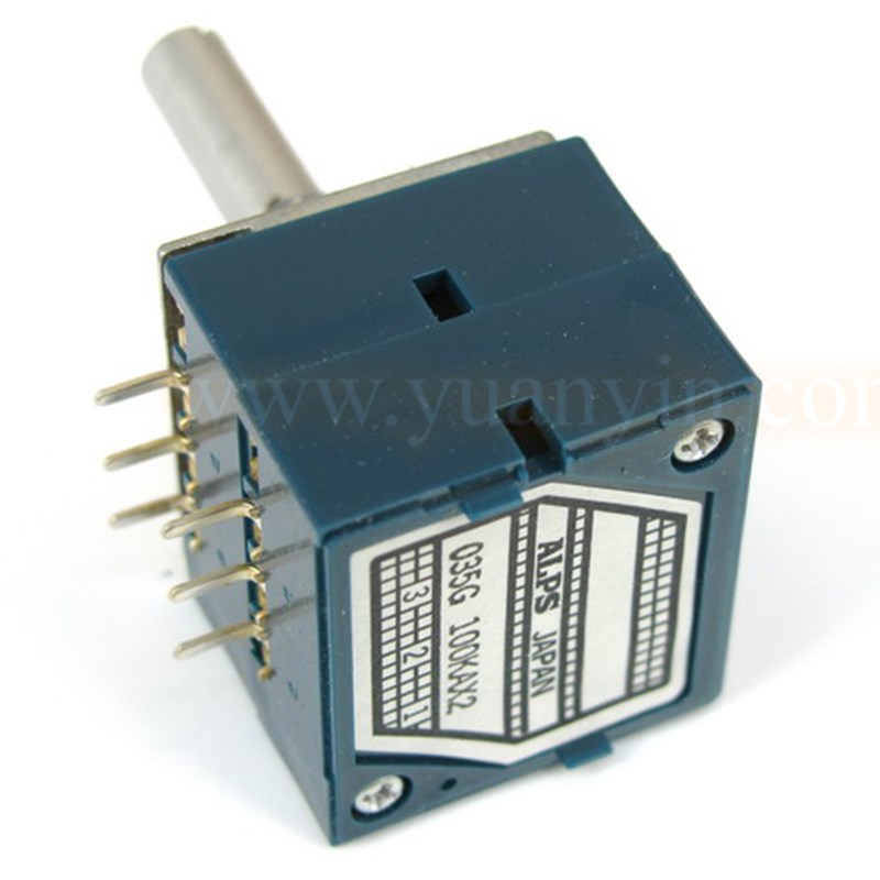 原装日本产ALPS电位器 27型双250K电位器圆柄 电子管音量电位器