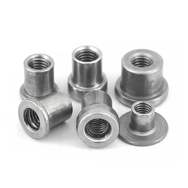 T型焊接螺母圆柱台阶法兰圆螺母对接铁板冷镦t帽螺母家具T型螺帽