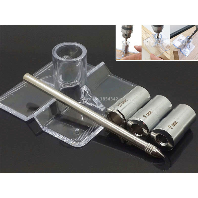 木工打孔定位器直角斜角打孔器6,8,10mm垂直打孔器木榫拼接打孔器