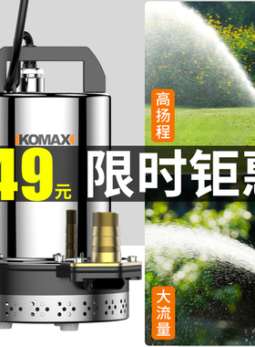 直流潜水泵12V24V48V60V72V伏家用电瓶车抽水泵小型电动车抽水机