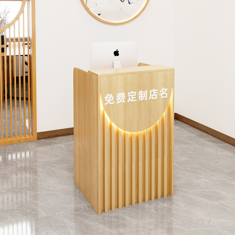 简易收银柜吧台餐饮店收银台柜台简约现代小前台接待台小型店铺桌