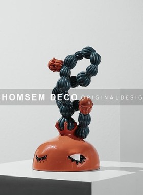 从上现代儿童g房卡通创意树脂摆件售楼处样板间卧室玄关客厅装饰