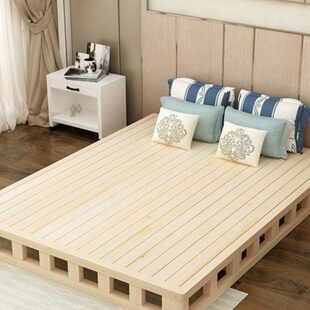 木板床硬板床垫排骨架1.5榻榻米双人1.8床架子护腰脊椎地台床定制