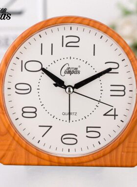 康巴丝闹钟简约创意北欧风格静音学生用可爱儿童床头钟书桌时钟表