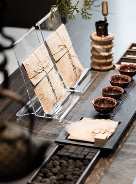 新中式茶室铸铁松针m茶壶样板间售楼处围炉煮茶束口盏茶具书房摆