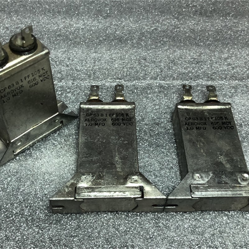 古董 美国AEROVOX 1UF 600V 105K 铜壳 高压耦合油浸无极电容