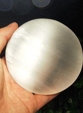 货源天然透石膏片橙色石膏方形圆形亚硒酸盐水晶片石料工艺品