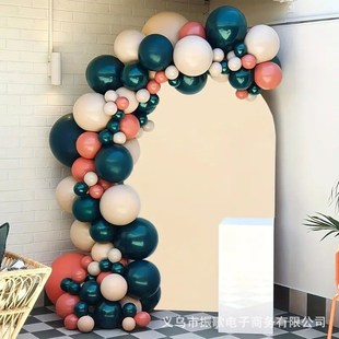 婚庆布置道具门形铁艺气球拱门支架带加厚弹力布罩生日派对背景