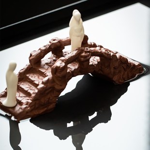 室内外陶瓷小桥假山配件草屋鱼池水族箱鱼缸造景田园石桥拱桥摆件