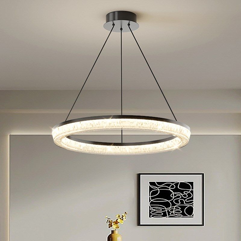 客厅吊灯现代简约设计师圈圈吊灯意式极简轻奢2025年新款餐厅卧室