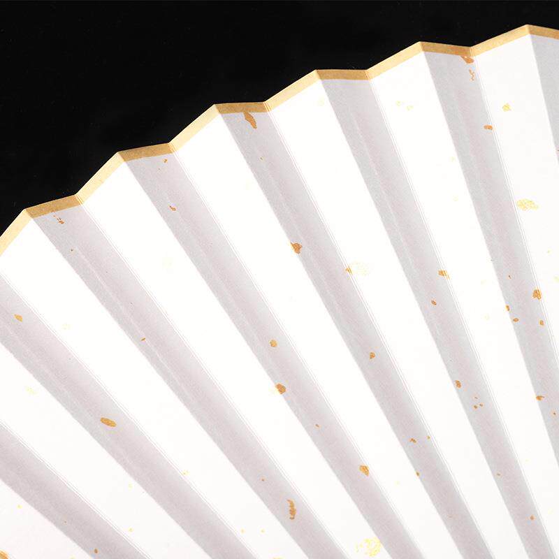 水磨玉竹折扇夏天文玩扇子空白扇面宣纸中国风男士便携竹扇折扇水