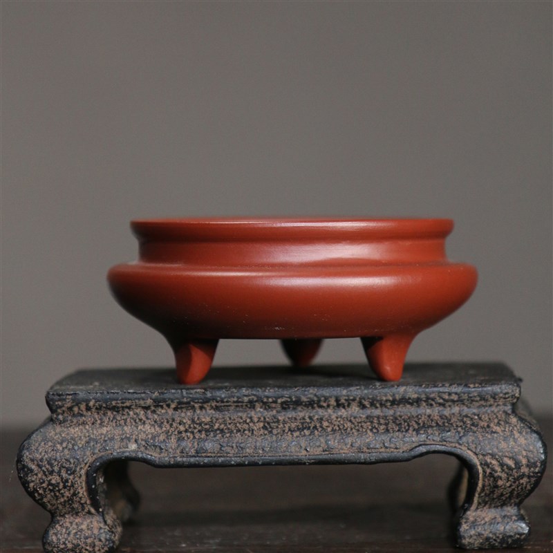 紫砂花盆盆景盆微型多肉花盆全手工中国风仿古小盆掌上微盆觅陶乡