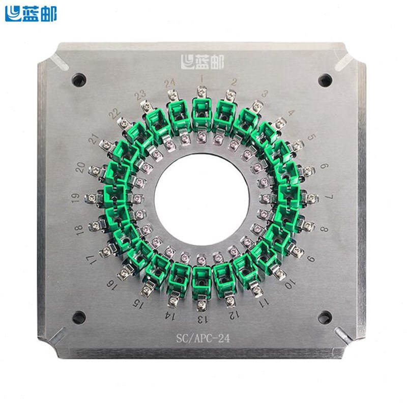蓝邮光纤研磨夹具四角加压研磨机24芯光纤连接器成品跳线研磨盘夹