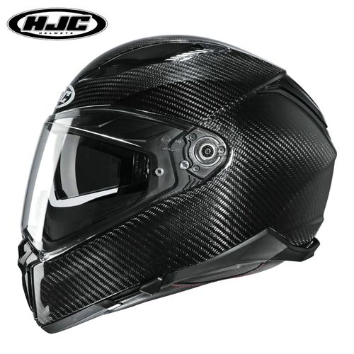 进口HJC碳纤维头盔全盔男女摩托车双镜片F70机车赛车跑盔四季通用