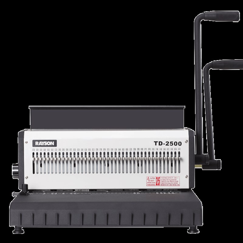 雷盛手动铁圈装订机 TD-2500R (圆) 全钢台历挂历铁圈装订机
