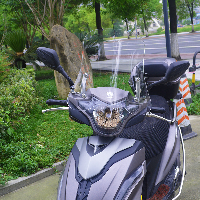 适用于USR125风挡挡风玻璃前挡D风板透明踏板摩托车改装配件电动