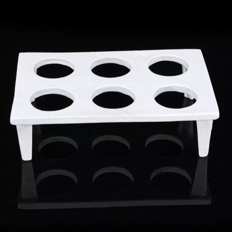 海斯迪克HKCX-64陶瓷坩埚架实验室挥发坩埚架瓷坩埚架6孔