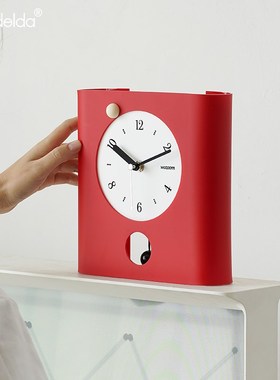 Mandelda桌面摆件时钟摆台式座钟创意艺术钟表客厅家居轻奢装饰品