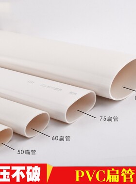 pvc50 60 75 110扁管厕所厨房阳台管道配件椭圆管地漏移位器扁管
