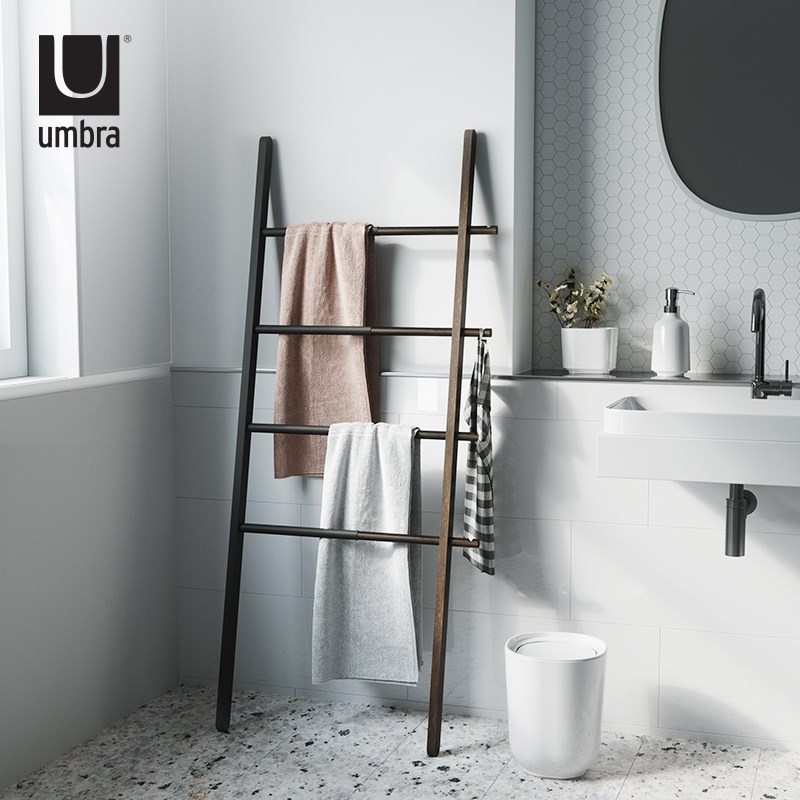 Umbra 实木挂衣架现代简约客厅卧室落地衣架玄关欧式衣帽架毛巾架图片