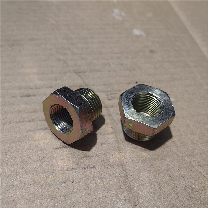 外丝G1/2组-转内丝G3/8直牙高压铁接头外表镀锌4分变3分补申0304