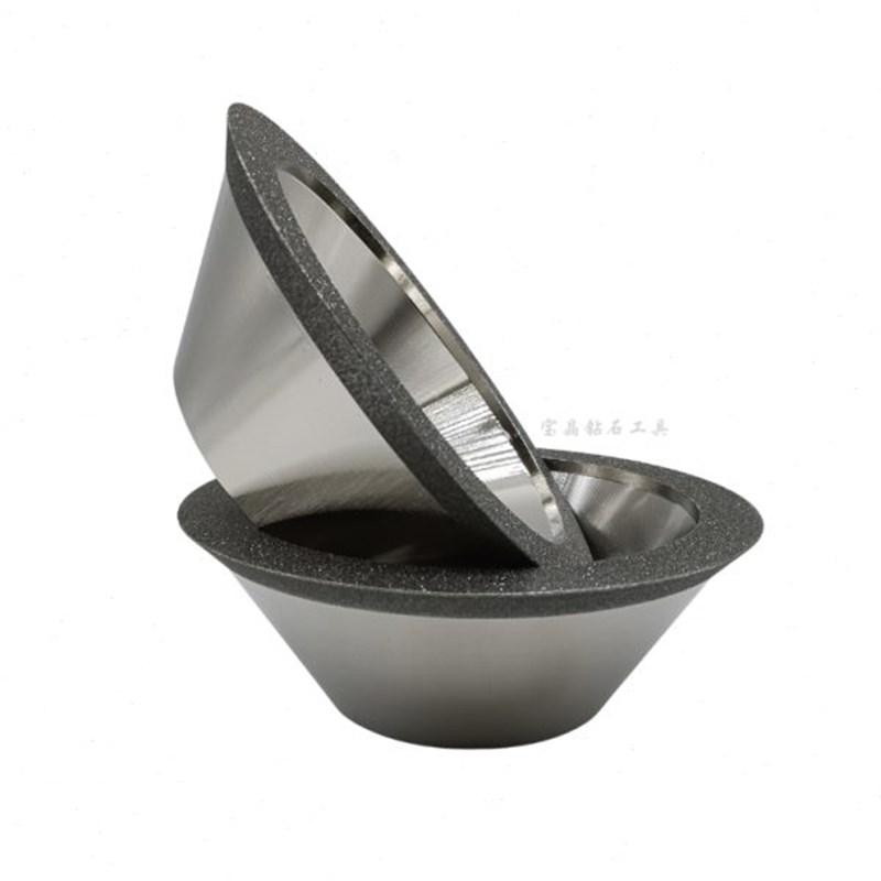 斜边碗型砂轮铣刀开槽金刚石磨刀机砂轮电镀砂轮钨钢合金砂轮