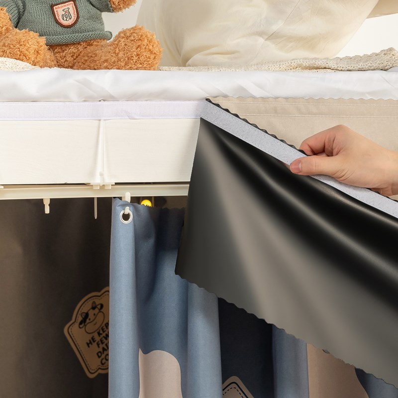 下铺滑轨床帘带纱女学生宿舍强遮光大学寝室遮挡帘子围帘轨道