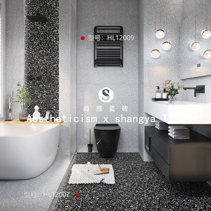 酒店水磨石仿古砖餐饮店面工装阳台地砖600x1200哑光防滑耐磨瓷砖