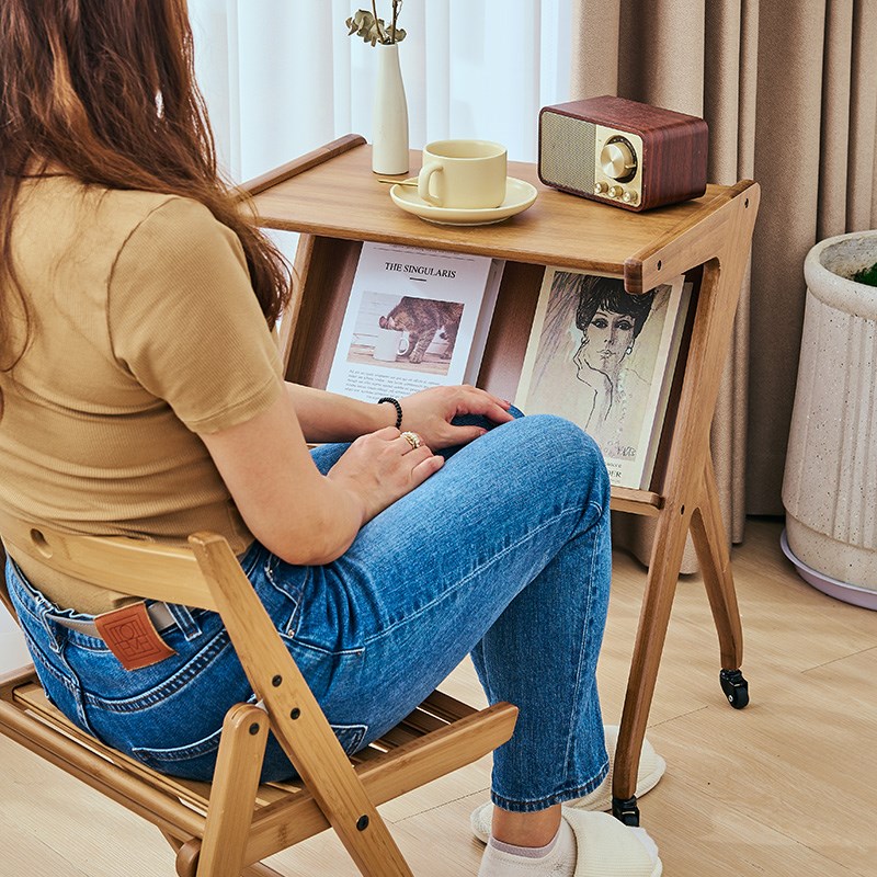 可移动茶几巴斯沙发边几带轮小户型家用简易客厅置物角几床头桌子