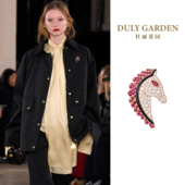 杜丽花园DULY GARDEN法国高端设计品牌吉良马头胸针送礼品配饰