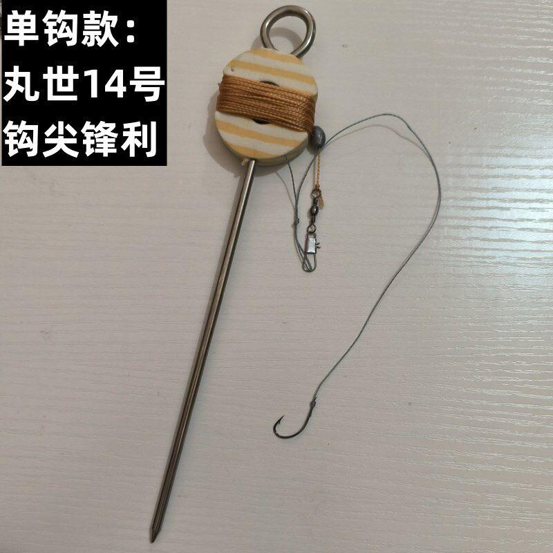 绑的钓鳗ja6ke8r鱼钩丸钩成品线套装组歪嘴钩尖锋利单钩世双钩野