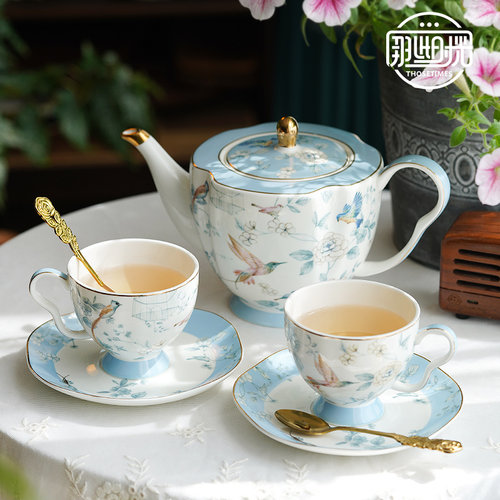 英式骨瓷下午茶具 精致咖啡杯碟套装 欧式高档咖啡壶Y礼盒套装送