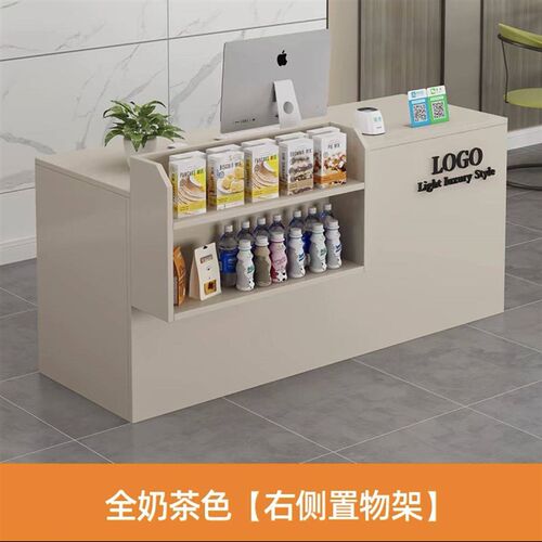 收银台前台店铺小型水果店吧台超市零食L商用柜台桌服装店接待台