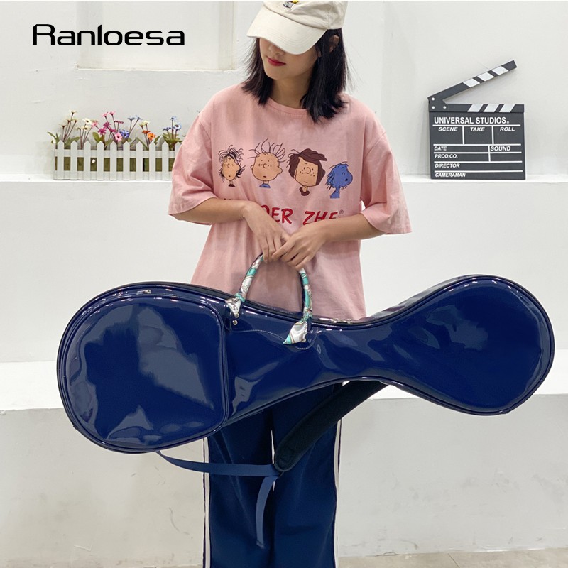 燃乐Ranloesma漆皮琵琶包琵琶琴包加厚双肩可手提琵琶套袋成人便