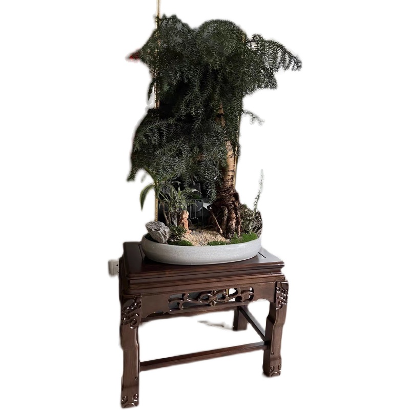 正方形沙发边几实木角几客厅茶几边桌中式简约边柜盆景架奇石架子