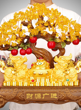 貔貅招财摆件一对家居客厅聚宝盆办公商铺收银台开V业礼品实用大