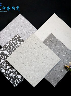 灰色水磨石瓷砖800x800商铺连锁店防滑地板砖6N00x600客厅餐厅墙