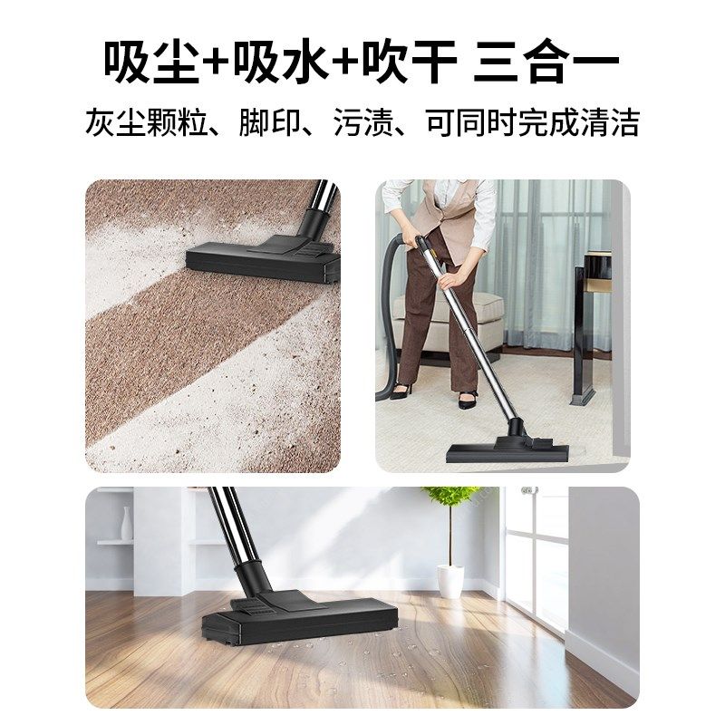 吸尘器大吸力家用荒保洁美缝专用强力功率桶式工业用吸尘吸水机